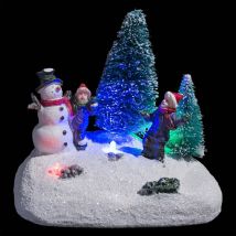 Fééric Lights And Christmas - Weihnachtsdorf 3 LEDs mit Batterien - Schneemann