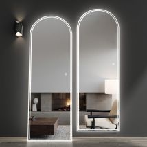 Beleuchtung Wandspiegel Badezimmerspiegel Badspiegel 3 Farbe Dimmbar Spiegel Lichtspiegel mit Touch-Schalter Speicherfunktion für Badezimmer