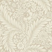 Belgravia Decor - Belgravia Florence Natural Floral Leaf Wallpaper Cream Contemporary Flower