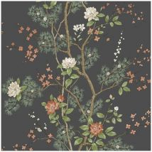 Belgravia Moda Designer Wallpaper Paste The Paper Bridget Floral Charcoal