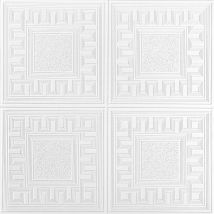 Belgravia Decor - Belgravia Richmond White Greek Key Wallpaper Paintable Textured Contemporary