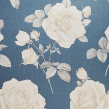 Belgravia Decor - Rosa Floral Motif Luxury Wallpaper Belgravia Navy Cream Grey from YöL