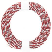 Donau Elektronik 210-05 Cavo per cablaggi 2 x 0.04 mm² Rosso, Bianco 10 m