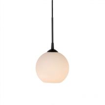 Capo - Lampadario a Soffitto 1 Luce Globo Struttura Nera, attacco E27 - Belid