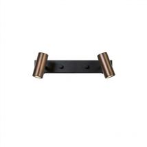 Cato - Aplique de pared interior led 2 luces Óxido - Belid