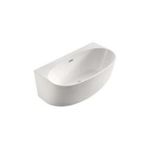 Sanita - belina - belina - halbinselige badewanne - Wandmontierte Badewanne - Design und Eleganz - Abgerundete Form - Acryl - Beständig und langlebig