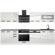 Belini - Cuisine Equipee Complete - 300 cm Lucy Muebles de Cuisine Complète Cuisine Complete sans Plan de Travail Rangement Cuisine Buffet Cuisine