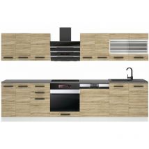 Belini - Cuisine Equipee Complete - 300 cm Lucy Muebles de Cuisine Complète Cuisine Complete sans Plan de Travail Rangement Cuisine Buffet Cuisine