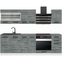 Cuisine Equipee Complete Margaret Muebles de Cuisine Complets - 240 cm. Cuisine Complete sans Plan de Travail, chêne Glamour - Belini