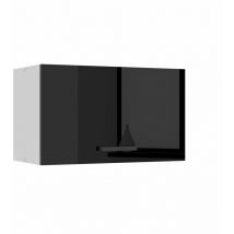 Belini - Hängeschrank Küche, Küchenschränke sgp. Breite 60 cm. Oberschrank mit 1 Tür, Küchenhängeschränke, Wandschrank Hängend, Schwarz Hochglanz