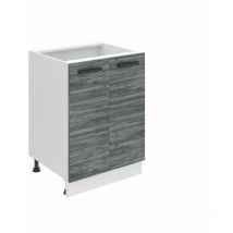 Meuble Cuisine Bas sans Plan de Travail SD7 i Meubles de Cuisine - Taille: 51,6 x 60 x 82 cm i Petit Meuble Cuisine - 2 Portes i Couleur : chêne