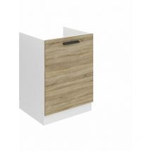 Meuble Cuisine Bas sans Plan de Travail sdz i Meubles de Cuisine - Taille: 51,6 x 60 x 82 cm i Meuble sous Evier - 1 Porte i Couleur : chêne Sonoma