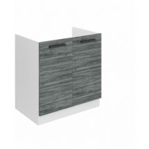 Meuble Cuisine Bas sans Plan de Travail sdz i Meubles de Cuisine - Taille: 51,6 x 80 x 82 cm i Meuble sous Evier - 2 Portes i Couleur : chêne Glamour