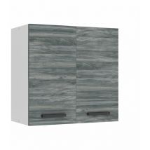 Belini - Meuble Haut Cuisine SG2-60 i Meubles de Cuisine - Mural, Rangements, 2 Portes i Taille: 29,6 x 60 x 58 cm i Armoire Murale avec Poignée en