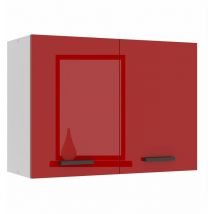 Belini - Meuble Haut Cuisine SG80 i Meubles de Cuisine - Mural, Rangements, 2 Portes i Taille: 29,6 x 80 x 58 cm i Armoire Murale avec Poignée en
