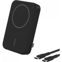 BoostCharge Pro Batterie Externe sans Fil 8 000 mAh avec Qi2 (Chargeur Portable Compatible MagSafe, Support intégré, pour iPhone 16, 16 Plus, 16 Pro,