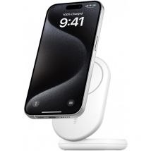 BoostCharge Socle de Recharge Qi2 (Chargeur Pliable, Compatible MagSafe, 15 w, pour modèles de l'iPhone 16, 15, 14, 13, Chargeur Compatible Standy,