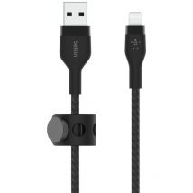 Belkin - Flex Lightning/USB-A 2m mfi cert., black CAA010bt2MBK (CAA010BT2MBK)