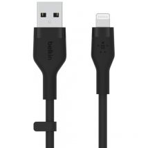 Belkin - Flex Lightning/USB-A 3m mfi cert., black CAA008bt3MBK (CAA008BT3MBK)