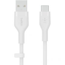 Flex usb-a/usb-c to 15W 1m mfi. cert. white CAB008bt1MWH (CAB008BT1MWH) - Belkin