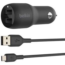 Belkin Caricabatteria Auto Doppia Porta Usb Cavo Usb A A Micro Usb 1m Nero