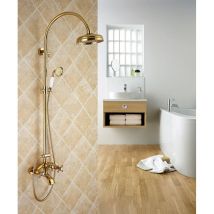 Bell shaped shower column mixer