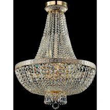Bella Grand Chandelier Oro y Cristal, 8 Luces, E14