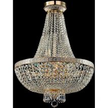 Maytoni - Bella Grand Chandelier Oro y Cristal, 8 Luces, E14
