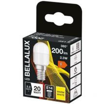 Ampoule led dépolie mini-tube E14, 2.3W, blanc chaud.
