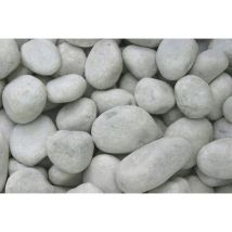 Bellamoli Gestaltungskiesel Bianco Carrara Weiß Ca. 40-60 Mm, 25 Kg Kieselsteine
