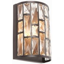 1 Aplique de pared interior claro Bronce oscuro con cristal, E14 - Endon