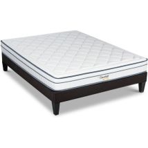 Bellecour - literie Ensemble bartoldi 140x190 cm Matelas Ressorts ensachés + Sommier Bois