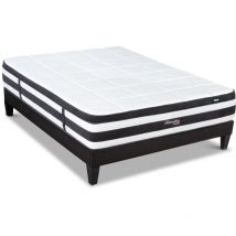 Bellecour - literie Ensemble fontainebleau 140x190 cm Matelas Ressorts ensachés + Sommier Bois