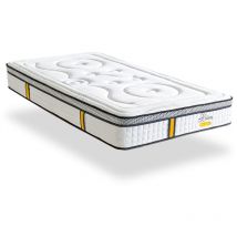 Bellecour - literie Ensemble reina 2.0 90x190 cm Matelas Ressorts ensachés + Protège matelas anti punaise