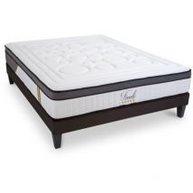 Bellecour - literie Ensemble tivoli 140x190 cm Matelas Mémoire de forme + Sommier Bois