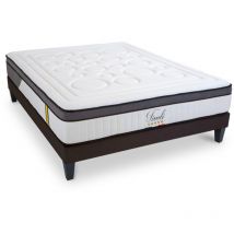 Bellecour - literie Ensemble tivoli 180x200 cm Matelas Mémoire de forme + Sommier Bois