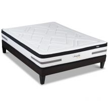 Bellecour - literie Ensemble versailles 180x200 cm Matelas Ressorts ensachés + Sommier Bois