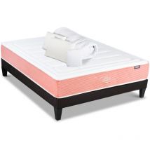 Bellecour - literie Pack Prêt à dormir lilas 140x200 cm Matelas Mémoire de forme + Sommier + Accessoires
