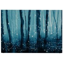 Bellecour - literie Tête de lit déhoussable lucioles 180x110 cm Coloris Bleu