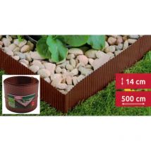 Bellissa - Rasenkante Lackiert 5m Beeteinfassung Beetumrandung Mähkante Metall