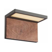 Applique Murale Extérieure Led 13w Ip54 Graphite Et Bois Zambelis Fs - Blanc Chaud - 3000k