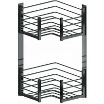 Beltrán - beltran 4040 deluxe Jabonera Deluxe Doble Esquina l Cromo Negro Atornillar - ref: 064-4040