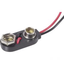 9V-I-Clip Batterieclip 1x 9 v Block Druckknopfanschluss (l x b x h) 26 x 13 x 8 mm - Beltrona