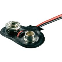 Clip Per Batteria A T, 1 Blocco 9 V, Chiusura Con Bottone A Pressione (lunghezza X Larghezza X Altezza) 26 X 13 X 8 Mm - Beltrona