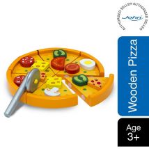 John - Beluga Classics Wooden Pizza with Toppings Toy Set for kids