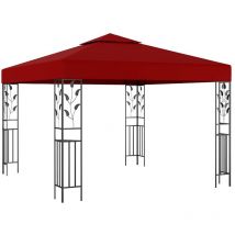 Belvédère 3x3 m Rouge bordeaux