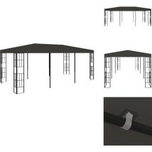 Belvédère 3x6 m Anthracite - Tonnelle - Abri Solaire - Parasol - Gazebo - Terrasse Couverte