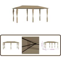 Belvédère avec revêtement de poteaux 2,98x5,3x2,59 m 160 g/m² - Auvent - Gazebo - Parasol - Terrasse Extérieure - Abri Jardin