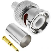 Bematik - bnc male coaxial connecteur de câble (RG59)
