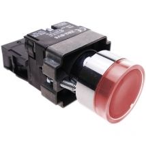 Bematik - Bouton poussoir momentané 22mm 1NC 400V 10A normalement fermé avec lumière led rouge